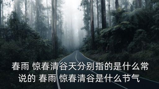 春雨驚春,春雨驚春清谷日，晝夜平分