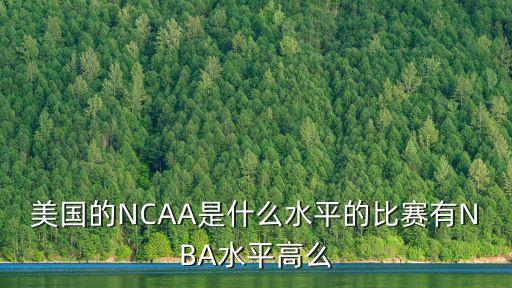 ncaa是什么,nba全美第一高水平球員為何不來自中國?