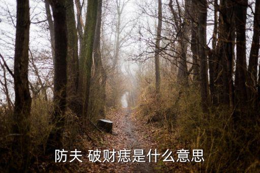 防夫 破財痣是什么意思