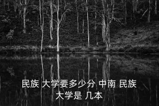  民族 大學(xué)要多少分 中南 民族 大學(xué)是 幾本