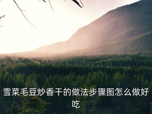 雪菜毛豆炒香干的做法步驟圖怎么做好吃