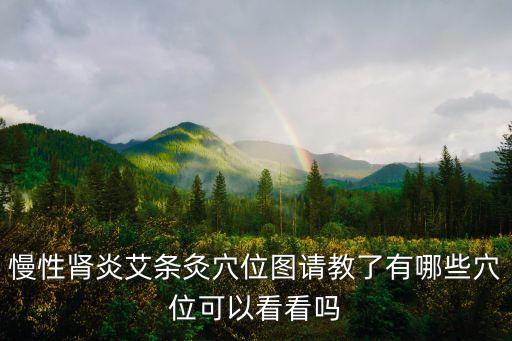 慢性腎炎艾條灸穴位圖請教了有哪些穴位可以看看嗎