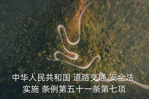 道路交通安全法實施條例,中華人民共和國-1安全法-3條例