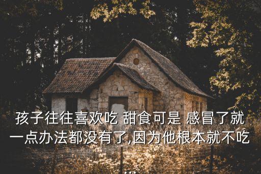 孩子往往喜歡吃 甜食可是 感冒了就一點辦法都沒有了,因為他根本就不吃...
