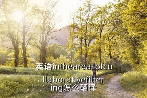  英語(yǔ)intheareasofcollaborativefiltering怎么翻譯