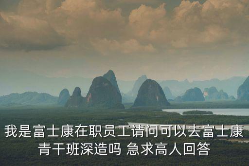 青干班，你是富士康青干班的嗎富士康的情況怎么樣啊能給介紹一下嗎