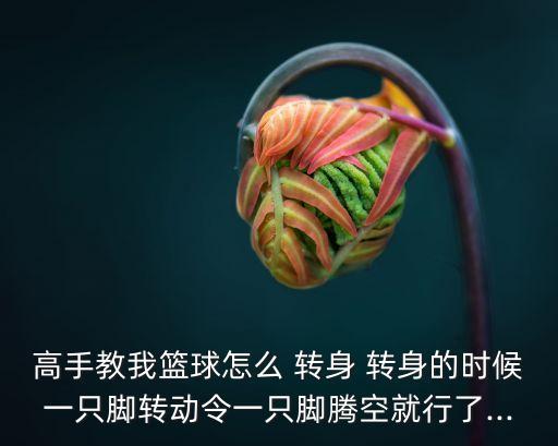 高手教我籃球怎么 轉身 轉身的時候一只腳轉動令一只腳騰空就行了...