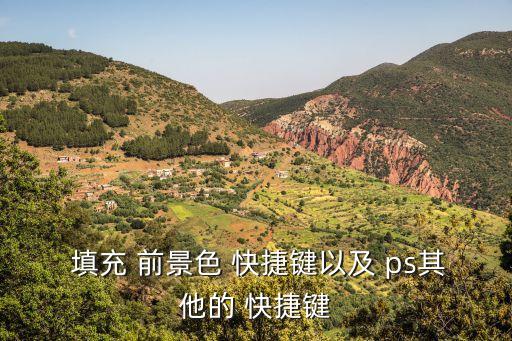  填充 前景色 快捷鍵以及 ps其他的 快捷鍵