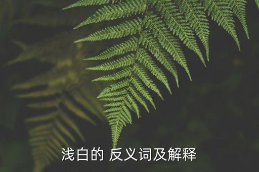 膚淺的反義詞,膚淺與深刻對比詞表