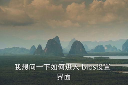 如何進入bios界面,電腦怎么進入bios?