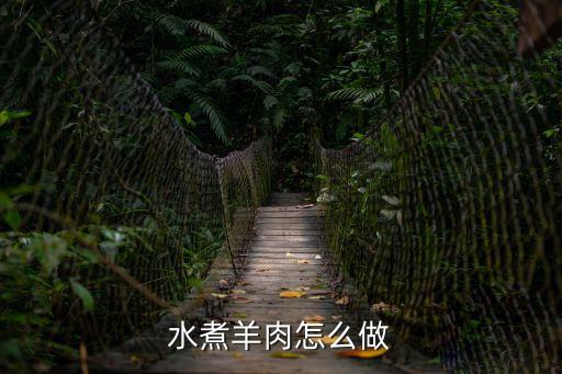 水煮羊肉怎么做