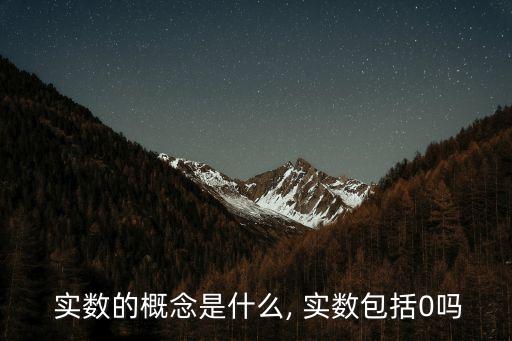  實數的概念是什么, 實數包括0嗎