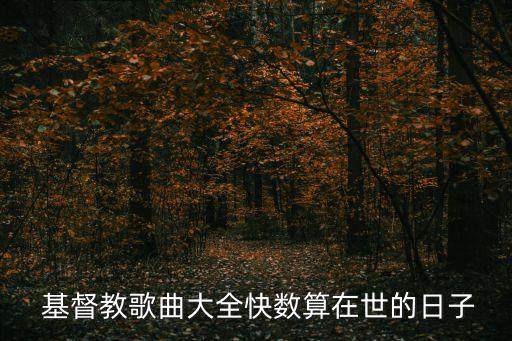  基督教歌曲大全快數算在世的日子