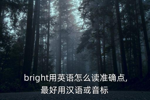  bright用英語怎么讀準確點,最好用漢語或音標