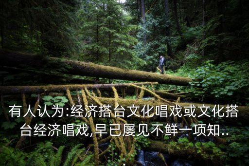 搭濟,經濟唱戲指法國文化搭臺
