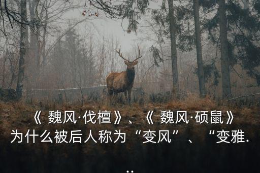 《 魏風·伐檀》、《 魏風·碩鼠》為什么被后人稱為“變風”、“變雅...