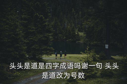  頭頭是道是四字成語嗎謝一句 頭頭是道改為號數