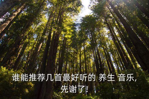 誰能推薦幾首最好聽的 養(yǎng)生 音樂,先謝了!