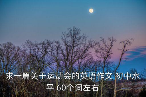 求一篇關(guān)于運(yùn)動(dòng)會(huì)的英語(yǔ)作文 初中水平 60個(gè)詞左右