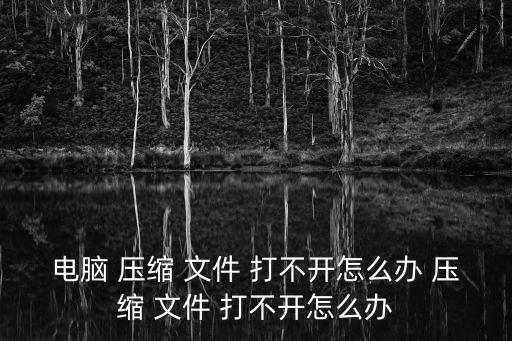 電腦 壓縮 文件 打不開怎么辦 壓縮 文件 打不開怎么辦