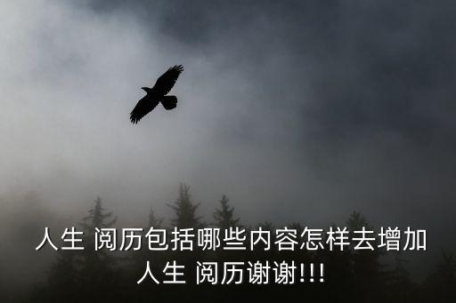 人生閱歷,第一章:閱歷是一種積極的人生態(tài)度