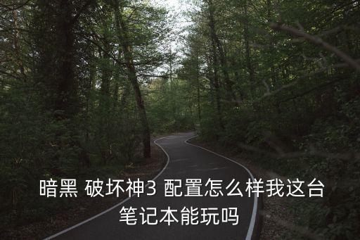  暗黑 破壞神3 配置怎么樣我這臺筆記本能玩嗎