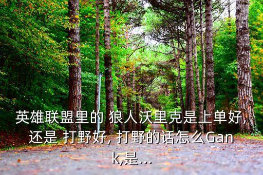英雄聯盟里的 狼人沃里克是上單好,還是 打野好, 打野的話怎么Gank,是...