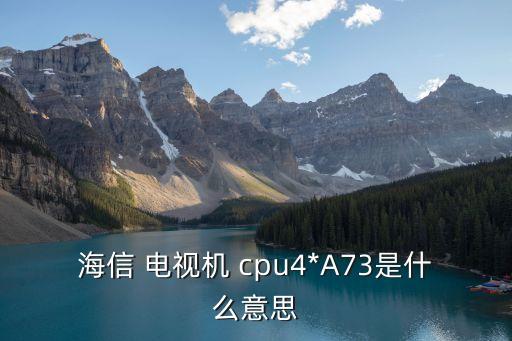 海信 電視機 cpu4*A73是什么意思