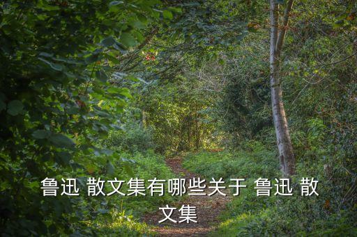  魯迅 散文集有哪些關于 魯迅 散文集