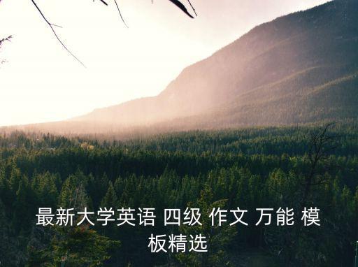 四級作文模板萬能句型