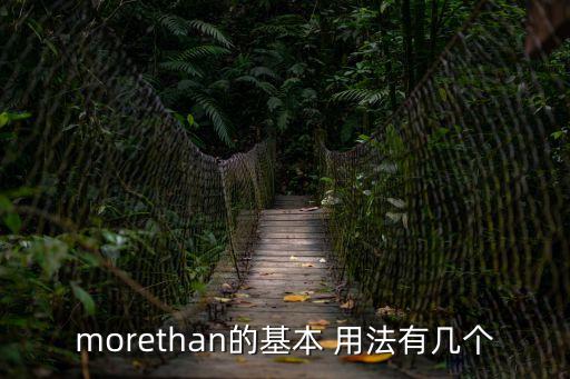 morethan的基本 用法有幾個