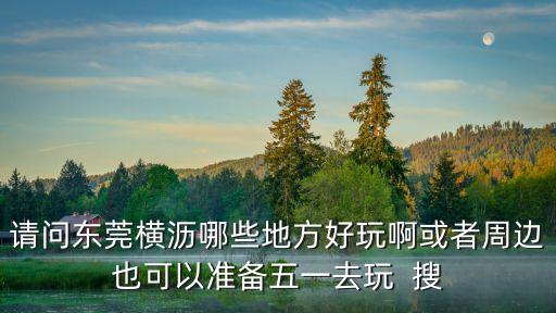 請問東莞橫瀝哪些地方好玩啊或者周邊也可以準備五一去玩  搜