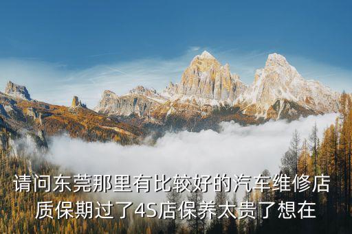 請(qǐng)問東莞那里有比較好的汽車維修店 質(zhì)保期過了4S店保養(yǎng)太貴了想在