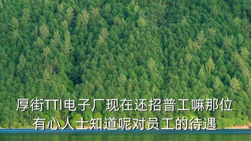 東莞厚街tti廠招聘信息，東莞厚街TTI公司招聘嗎是做什么的 有進過的朋友嗎告訴下 謝謝