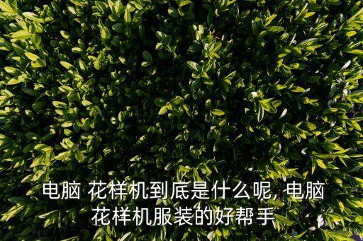 電腦花樣機(jī),這些東西!電腦花樣機(jī)器有哪些?