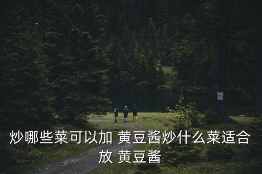 炒哪些菜可以加 黃豆醬炒什么菜適合放 黃豆醬