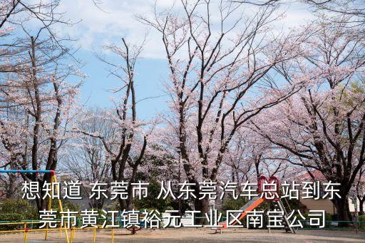 想知道 東莞市 從東莞汽車總站到東莞市黃江鎮裕元工業區南寶公司