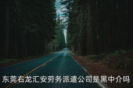 東莞右龍匯安勞務派遣公司是黑中介嗎