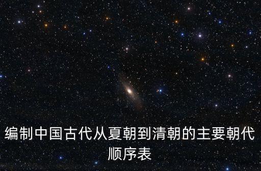 中國古代朝代表，中國古代朝代表