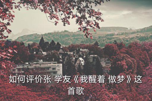 如何評價張 學友《我醒著 做夢》這首歌