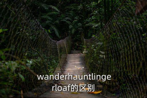  wanderhauntlingerloaf的區別
