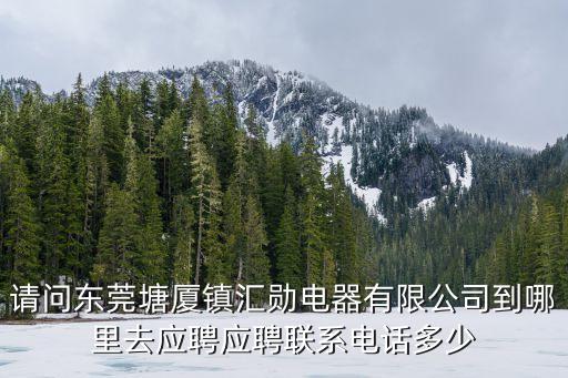 東莞匯新電器招聘電話，東莞匯勛電器制品有限公司的電話是多少啊急
