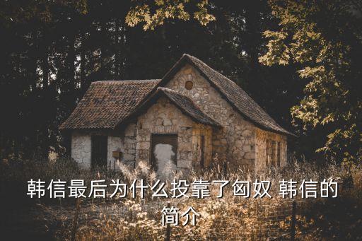  韓信最后為什么投靠了匈奴 韓信的簡(jiǎn)介
