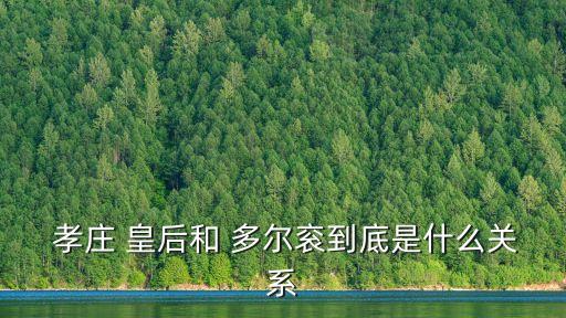孝莊皇后和多爾袞,孝莊皇后和攝政王多爾袞的故事