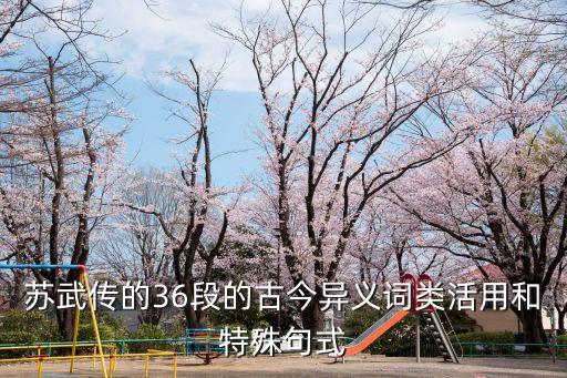 蘇武傳知識點，蘇武傳的36段的古今異義詞類活用和特殊句式