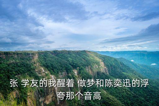 張學友醒著做夢,最后一聲尖叫張杰:我是清醒做夢不是夸張