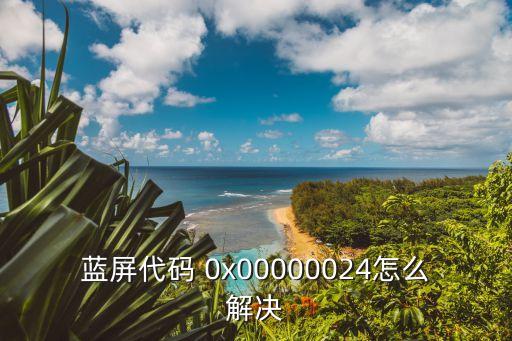 藍屏代碼 0x00000024怎么解決