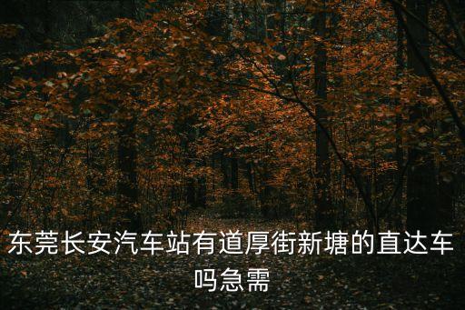 東莞長安汽車站有道厚街新塘的直達(dá)車嗎急需