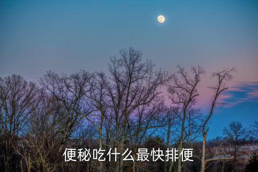便秘吃什么最快排便
