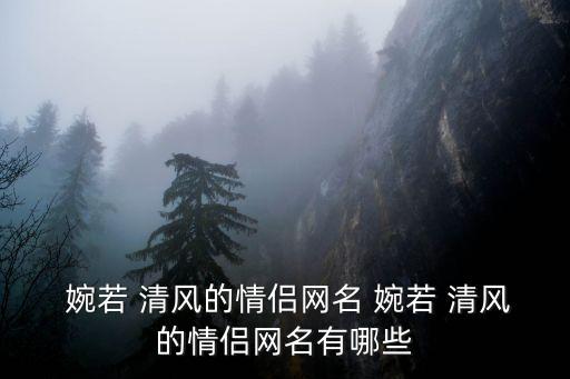  婉若 清風的情侶網名 婉若 清風的情侶網名有哪些